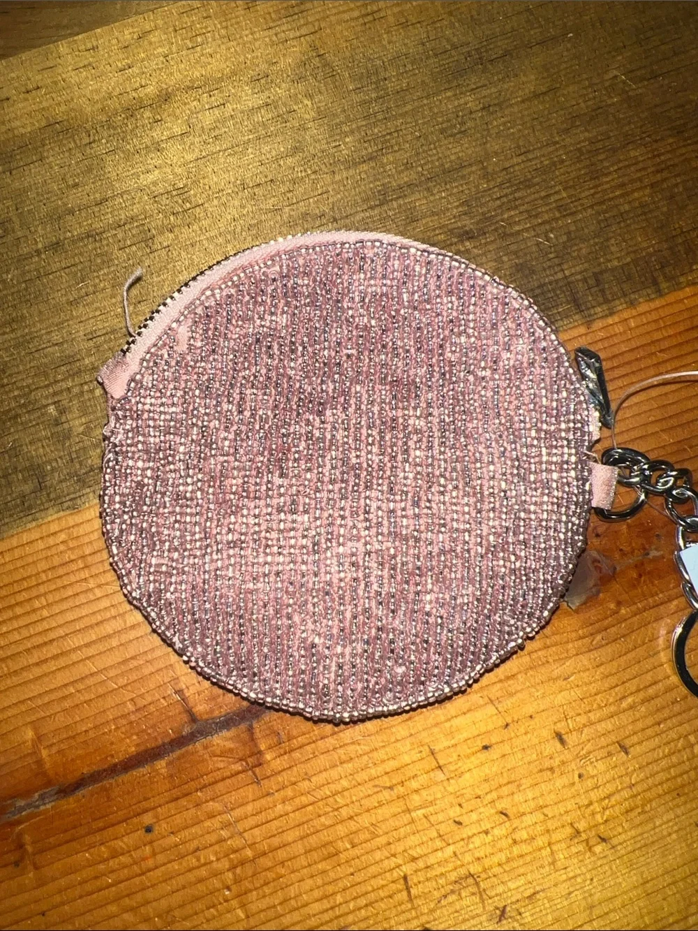 On 34th Coin Purse Pink Sequin Bow Coin Pouch Keychain - Picture 3 of 7